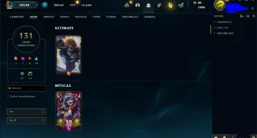 Conta Lol de 2014,131 champs, 131 skins