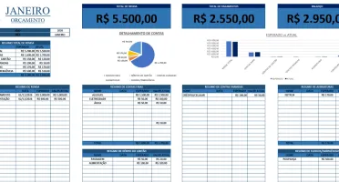 Planilha de Orçamento Mensal —Controle Total das Suas Contas