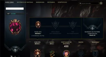 Conta unranked com 48 skins e 107 champs