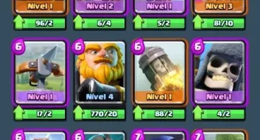 Conta clash royale arena lendária com 5 cartas lendárias.