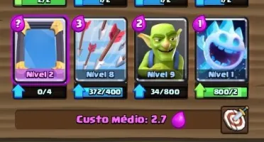 Conta clash royale arena lendária com 5 cartas lendárias.