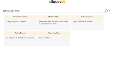Robô SocialCliques - Conjunto de vários tipos de robôs em 1