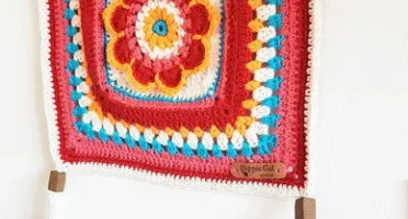 Flâmula Decorativa Flor 3d em Crochê