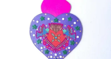 Enfeite de Parede Divino Roxo