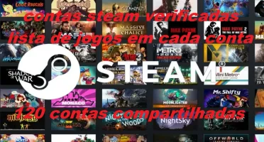120 Steam Accounts Nfa, Verificadas, Com Nomes Dos Jogos