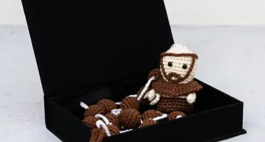 Terço São Francisco de Assis em Amigurumi
