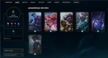 Conta bronze 3 com 35 Champs e 6 Skins + 855 RP