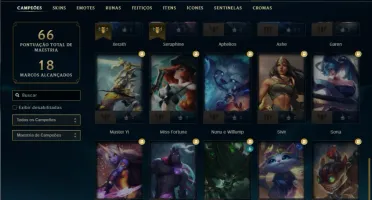 Conta bronze 3 com 35 Champs e 6 Skins + 855 RP