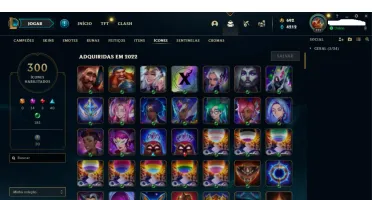 CONTA LOL 722 SKINS!!