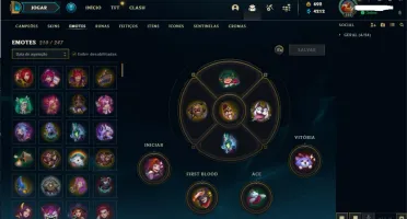 CONTA LOL 722 SKINS!!