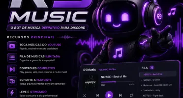 Bot de Música R9Music FREE e Premium 30 dias (hospedado)