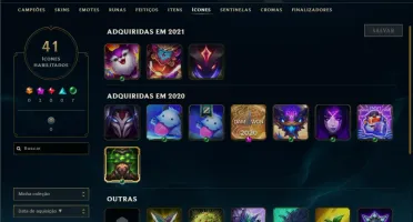 Unranked com 30 Champs e 8 Skins