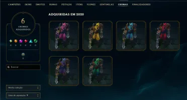 Unranked com 30 Champs e 8 Skins