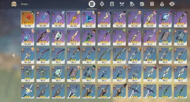 AR 51 Eula,Shogun Raiden,Yelan,Xiao+Homa,Keqing,Mona,