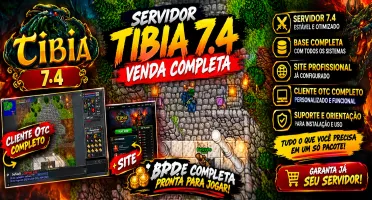 Servidor De Tibia 7.4 Original Com Site + Cliente Completo