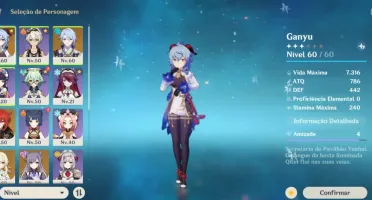 AR 35 Ganyu Ayato Diluc Keqing