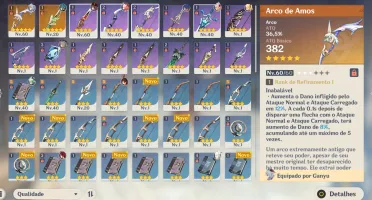 Hutao, Ganyu+Arco de amus+ luz das folhas cortadas Ar35