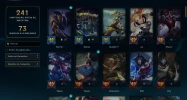 Conta LoL 100 Champions 62 Skins Ex Emerald LvL 149