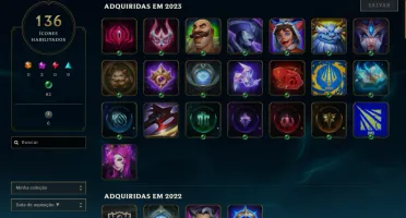 Conta LoL 100 Champions 62 Skins Ex Emerald LvL 149
