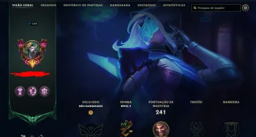 Conta LoL 100 Champions 62 Skins Ex Emerald LvL 149