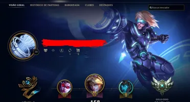 Conta League of Legends 109 champs, 22 skins, prata 3