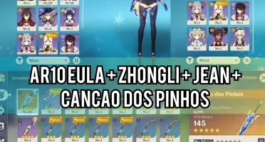 Conta Genshin Impact ar10 Eula + Zhongli + Jean + CançãoPinh