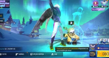 Conta ff emoges e efeito de entrada