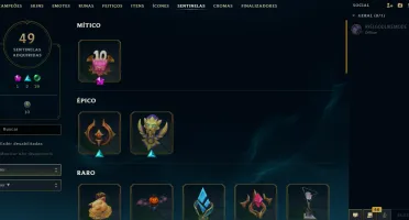 Conta de LoL + Valorant - 590 skins no lol e muitas no valor