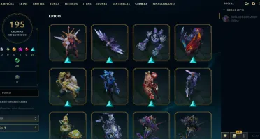 Conta de LoL + Valorant - 590 skins no lol e muitas no valor