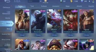 Conta braba Mobile legends