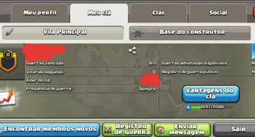 Clã no clash of clans lv11, clã bem antigo