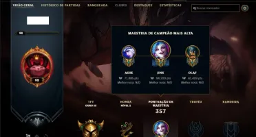 Conta full champs com 177 skins TOPS