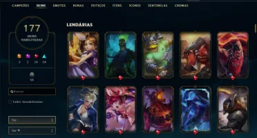 Conta full champs com 177 skins TOPS