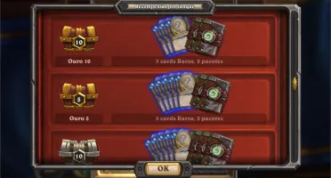 Conta Hearthstone para iniciantes com muitos pacotes