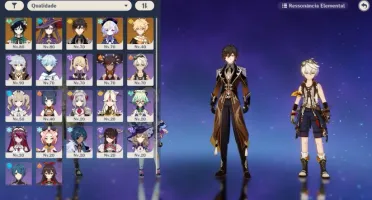 AR 50 Venti / Zhongli / Qiqi / Mona Conta genshin