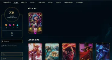 Conta LOL - League of Legends - Todos personagens + Skins