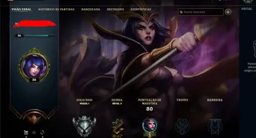 CONTA LEAGUE OF LEGENDS PRATA I + 3 LENDARIAS (EMAIL)