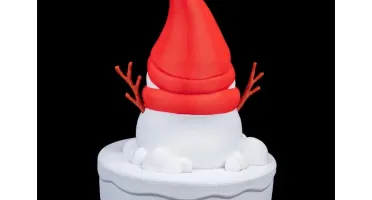 Boneco de Neve Natalino em Impressão 3D