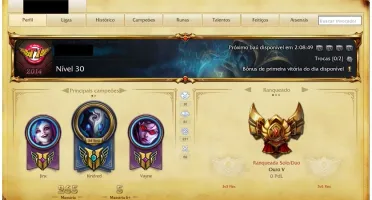 Conta GOLD V 121 CHAMPS 90SKINS