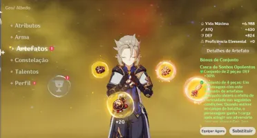 Conta Genshin Impact - Zhongli, Navia, Nahida, Mualani + 11