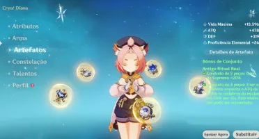 Conta Genshin Impact - Zhongli, Navia, Nahida, Mualani + 11