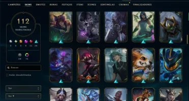 Bronze 4 com TODOS os Champs e 112 Skins ( ADC / JG / MID )