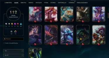 Bronze 4 com TODOS os Champs e 112 Skins ( ADC / JG / MID )