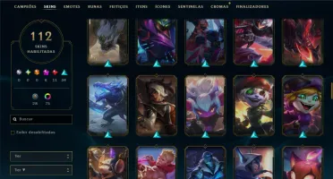 Bronze 4 com TODOS os Champs e 112 Skins ( ADC / JG / MID )