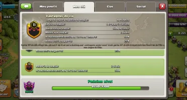 CLÃ NÍVEL 11 CLAN ÓTIMO HISTÓRICO GUERRAS 245v / 67d