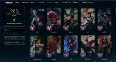 Prata 2 com 120 Champs e 54 Skins ( ADC / MID )