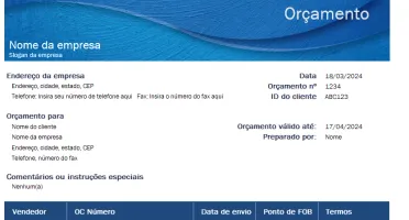 Planilha De Cotação De Preços Empresarial -Editável