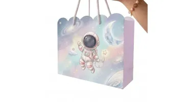 Kit 15 Sacolinhas Astronauta - Pegue e Monte