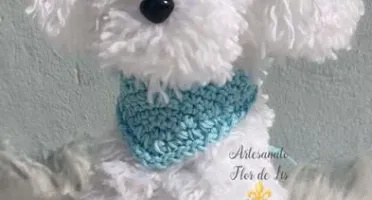 Mini Poodle - Amigurumi de Crochê