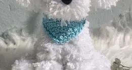 Mini Poodle - Amigurumi de Crochê